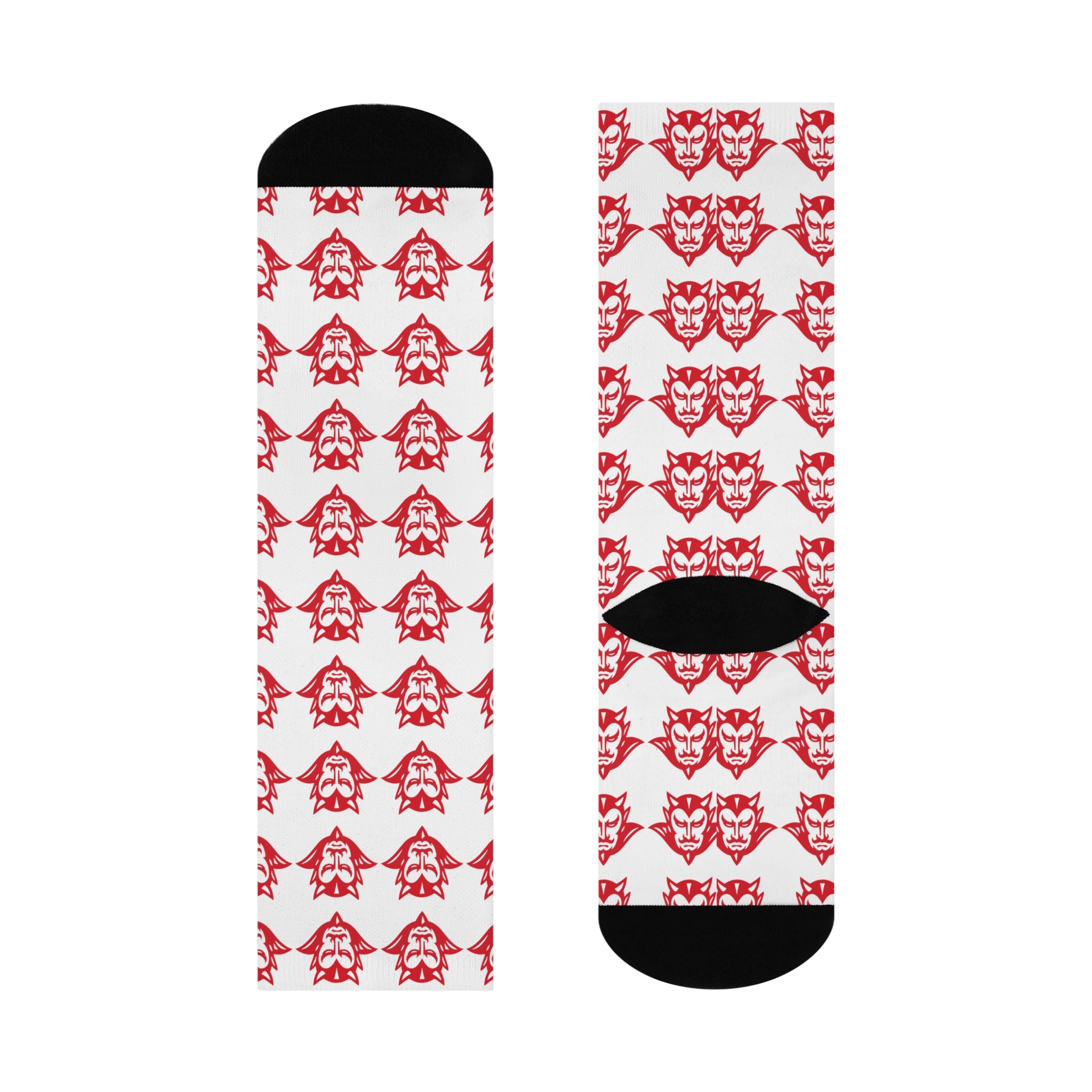 Cushioned Crew Socks-Red Devil