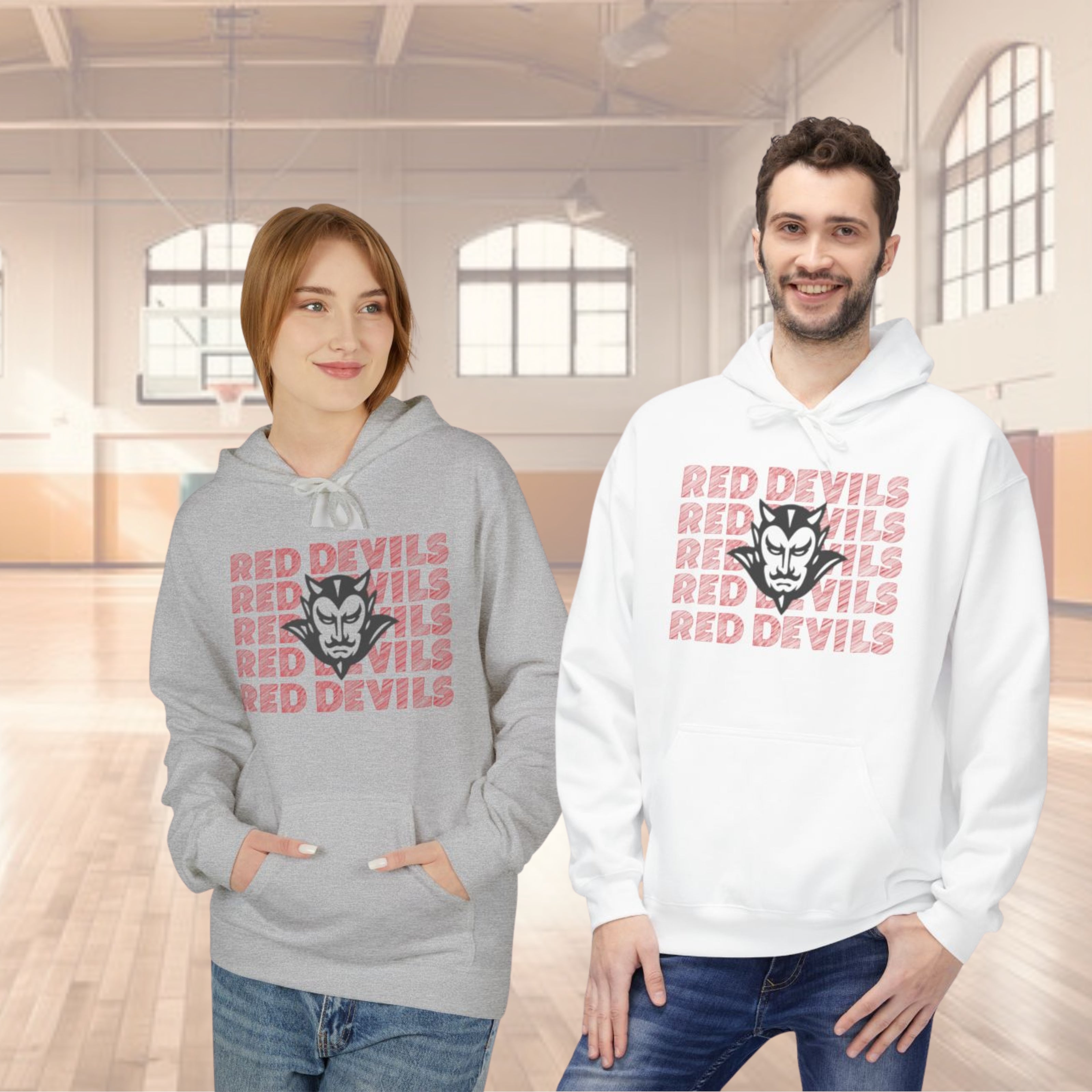 Unisex Fleece Hoodie Red Devil 5