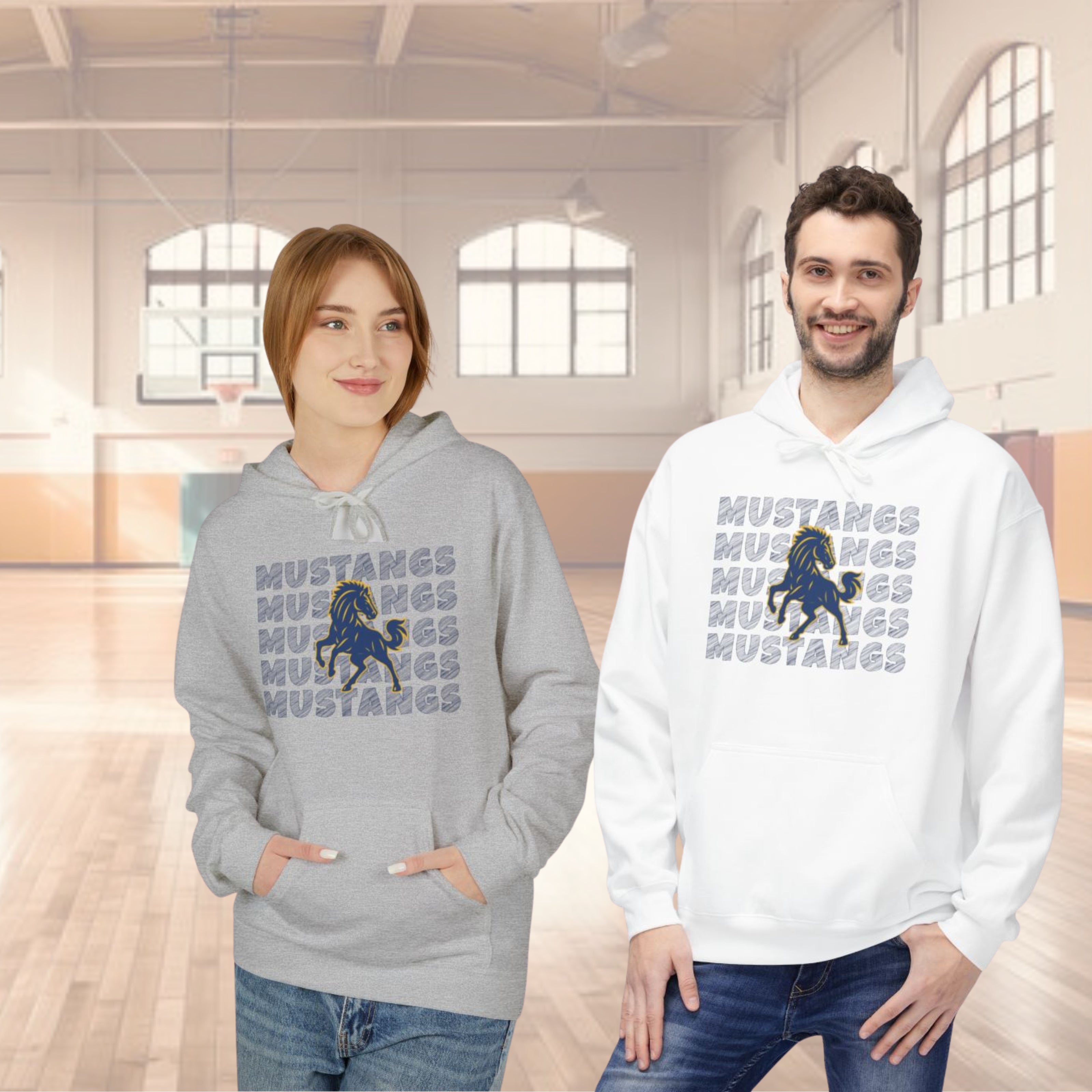 Unisex Fleece Hoodie Mustang 5
