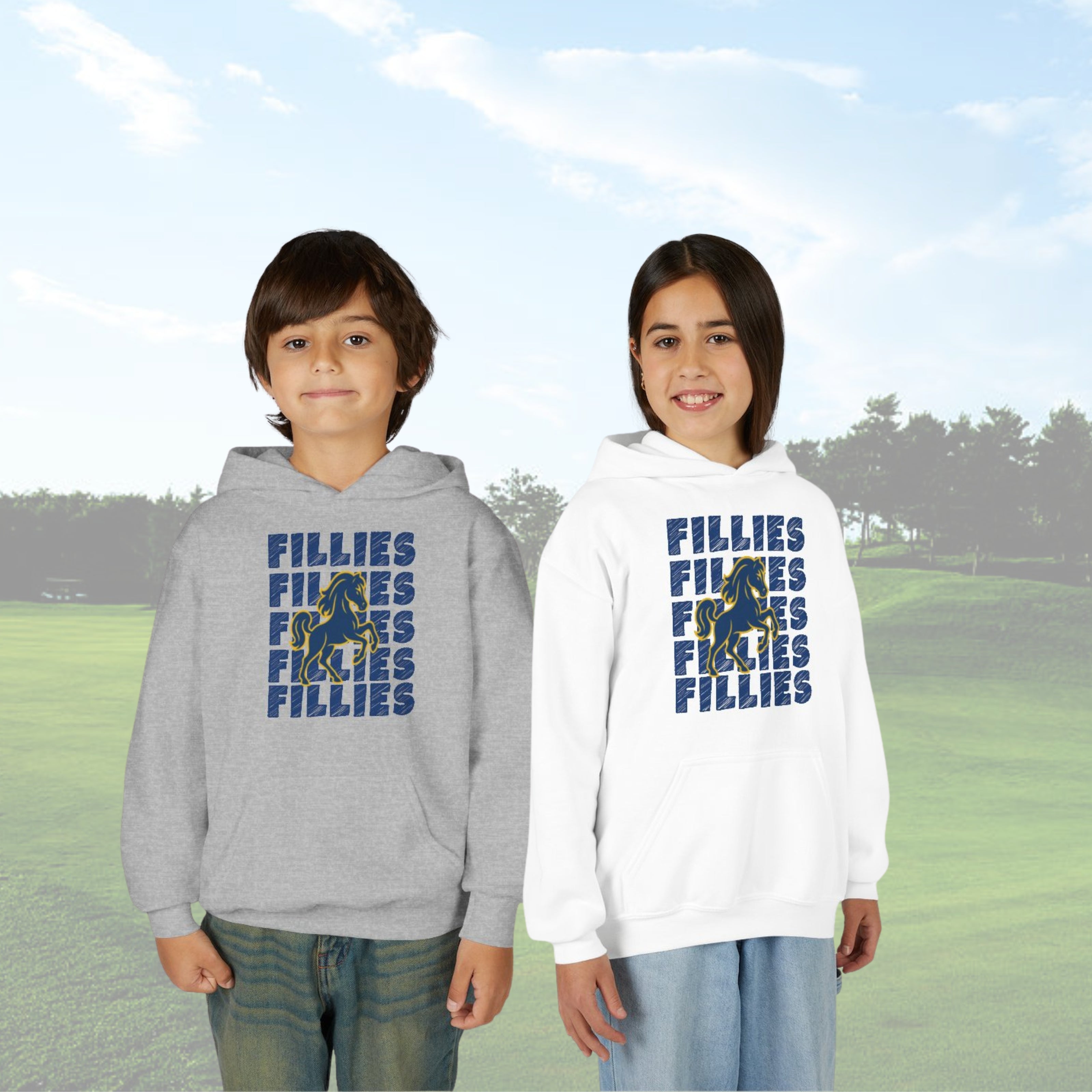 Youth Hooded Sweatshirt Fillies 5