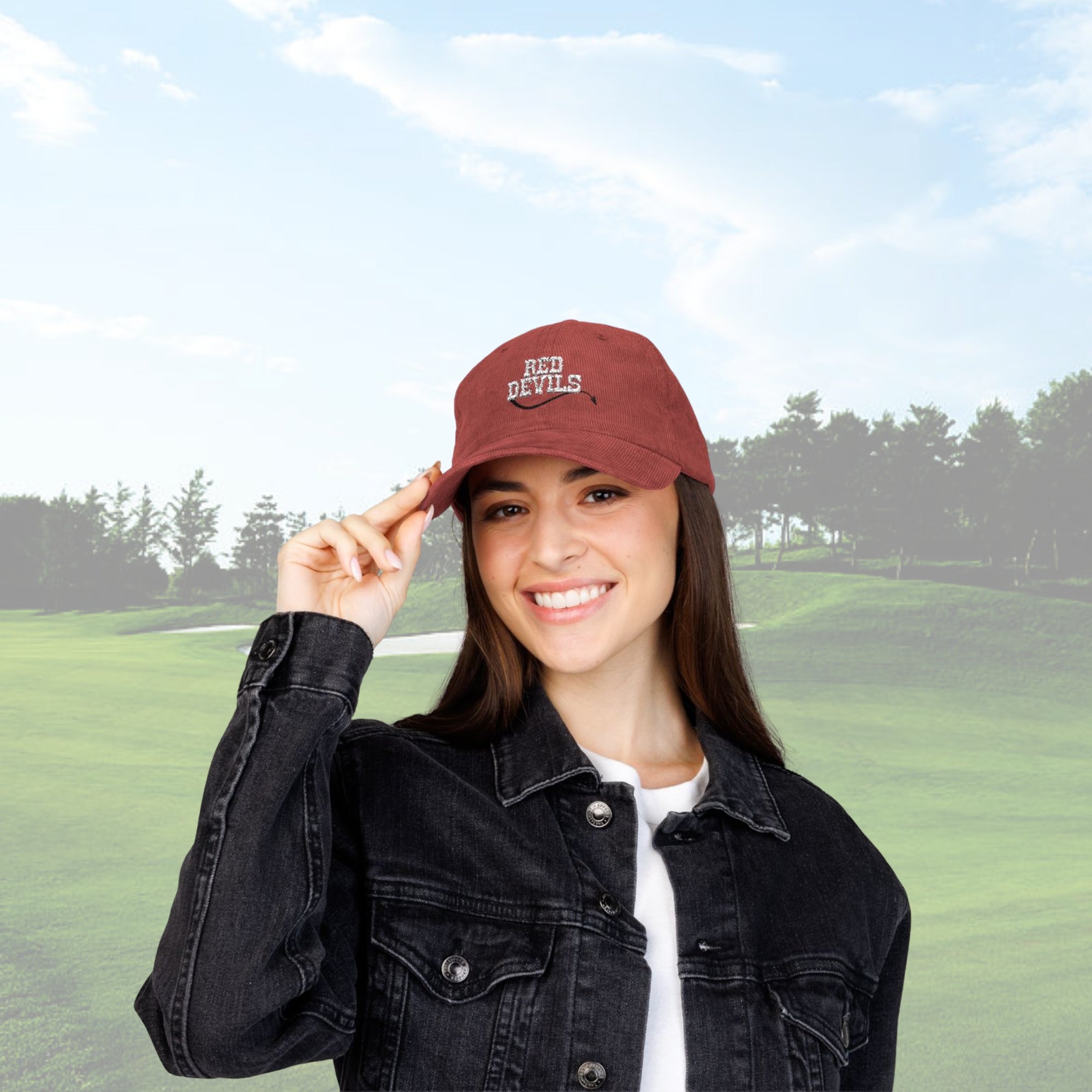 Vintage Corduroy Cap (Embroidery) Red Devils