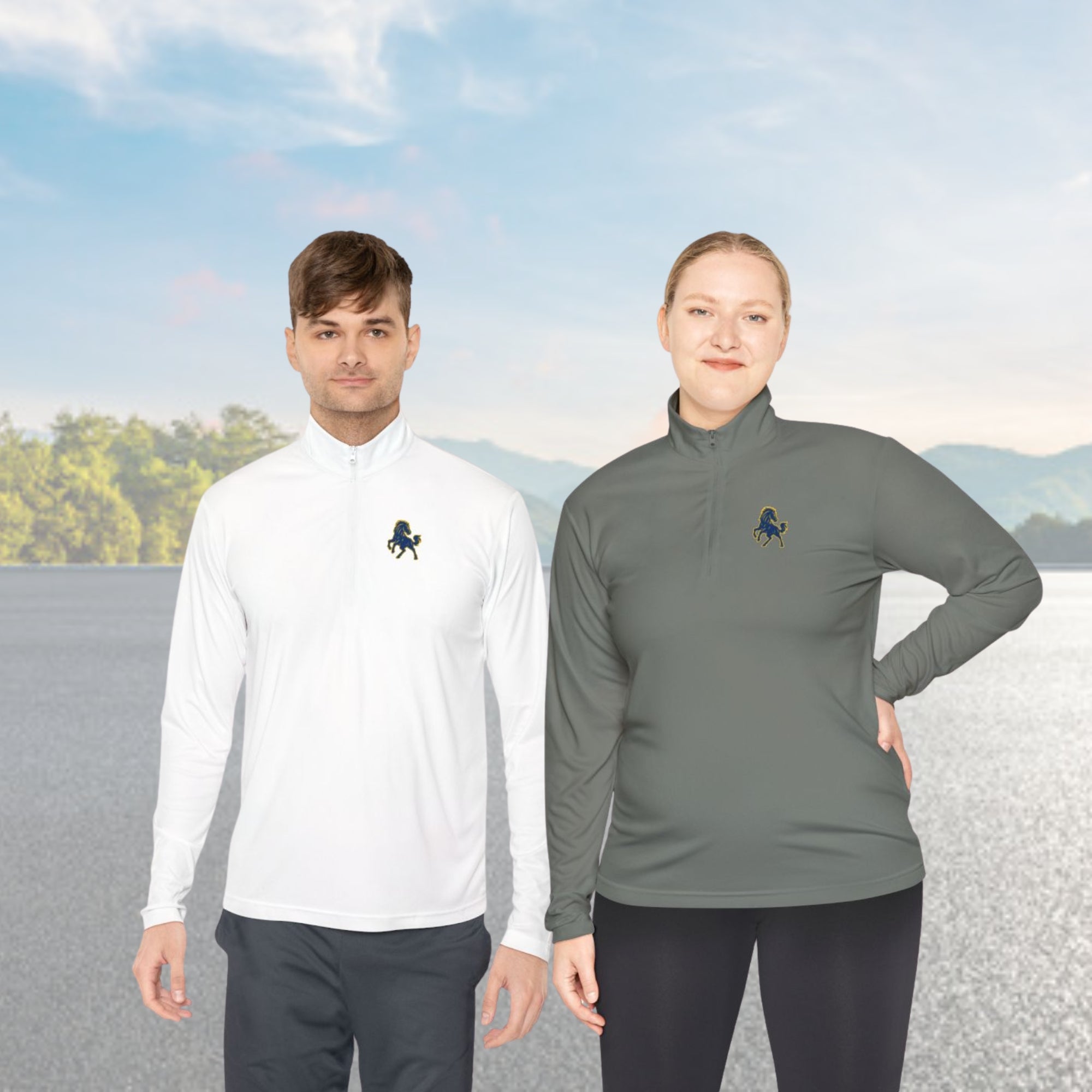 Unisex Quarter-Zip Pullover Mustang