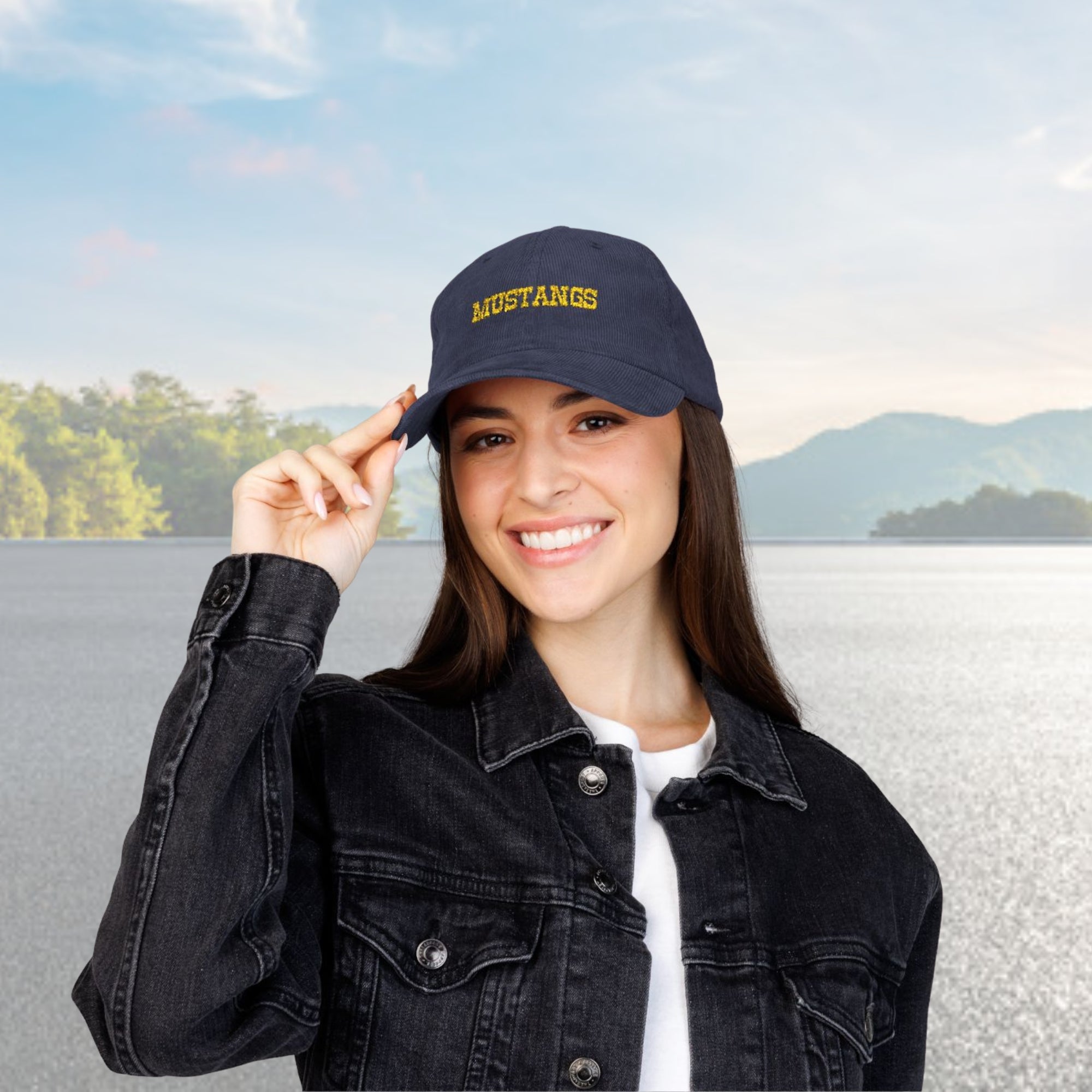 Vintage Corduroy Cap (Embroidery) Mustangs