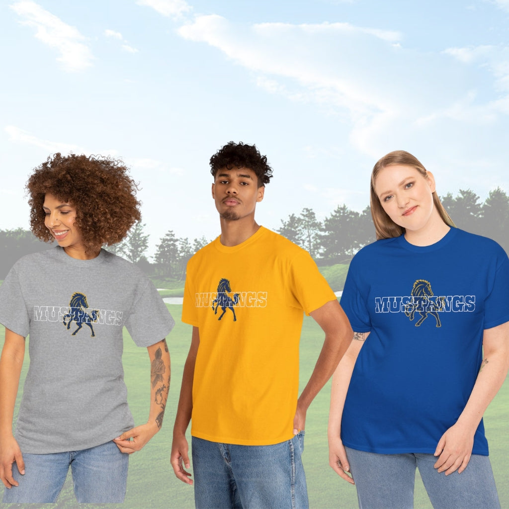 Unisex Heavy Cotton Tee Mustang Transparent