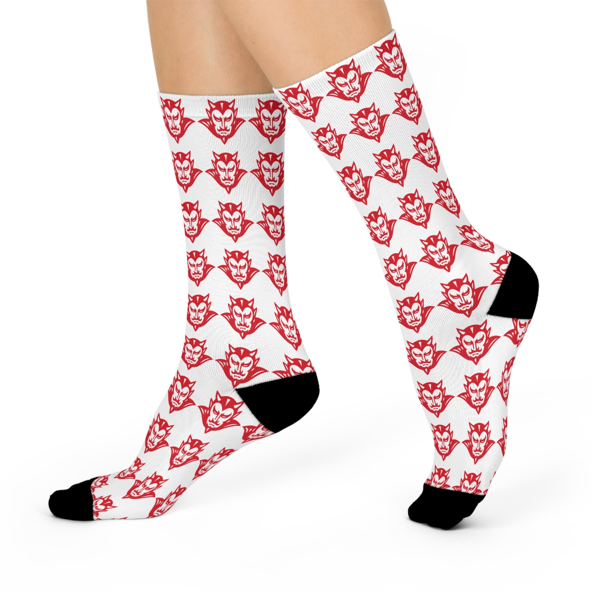 Cushioned Crew Socks-Red Devil